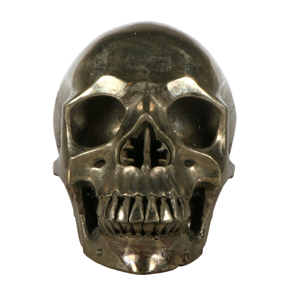 Pyriet kristallen schedel 17 x 14 x 11,5  cm | 5709 gram Pyriet kristallen schedel 17 x 14 x 11,5  cm | 5709 gram