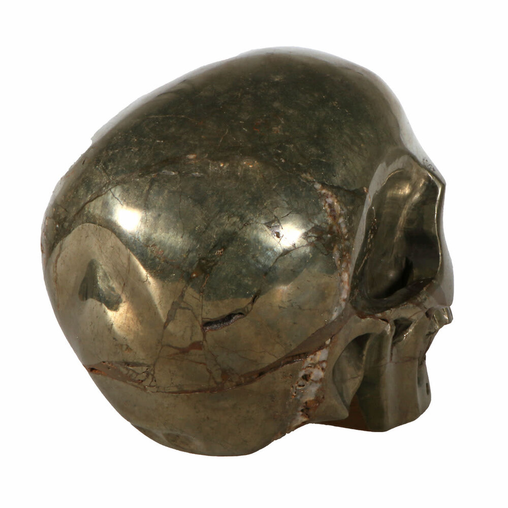 Pyriet kristallen schedel 17 x 14 x 11,5  cm | 5709 gram Pyriet kristallen schedel 17 x 14 x 11,5  cm | 5709 gram