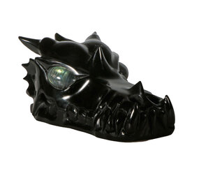 Obsidiaan (zwart) draken schedel 17 x 9 x 8 cm | 1176 gram