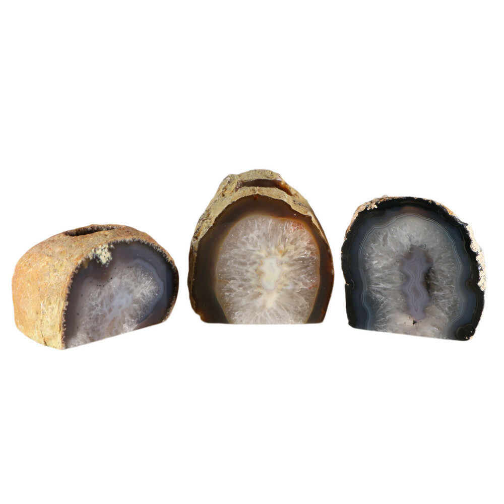 Agaat theelichthouder gepolijst Agaat theelichthouder gepolijst