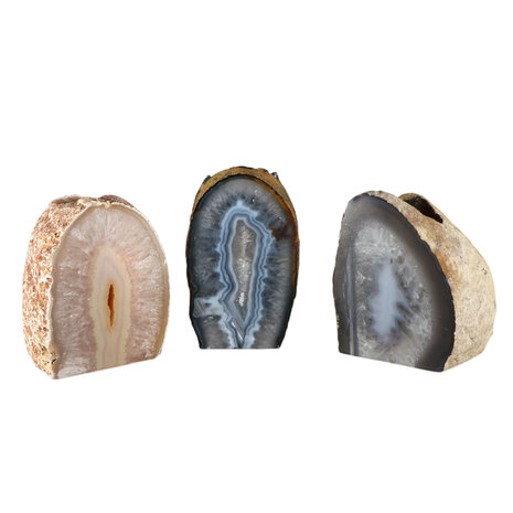 Agaat theelichthouder gepolijst Agaat theelichthouder gepolijst