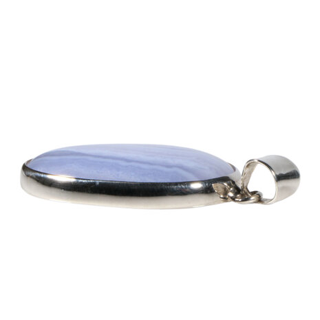 Zilveren hanger chalcedoon | ovaal 3,4 x 2,1 cm Zilveren hanger chalcedoon | ovaal 3,4 x 2,1 cm