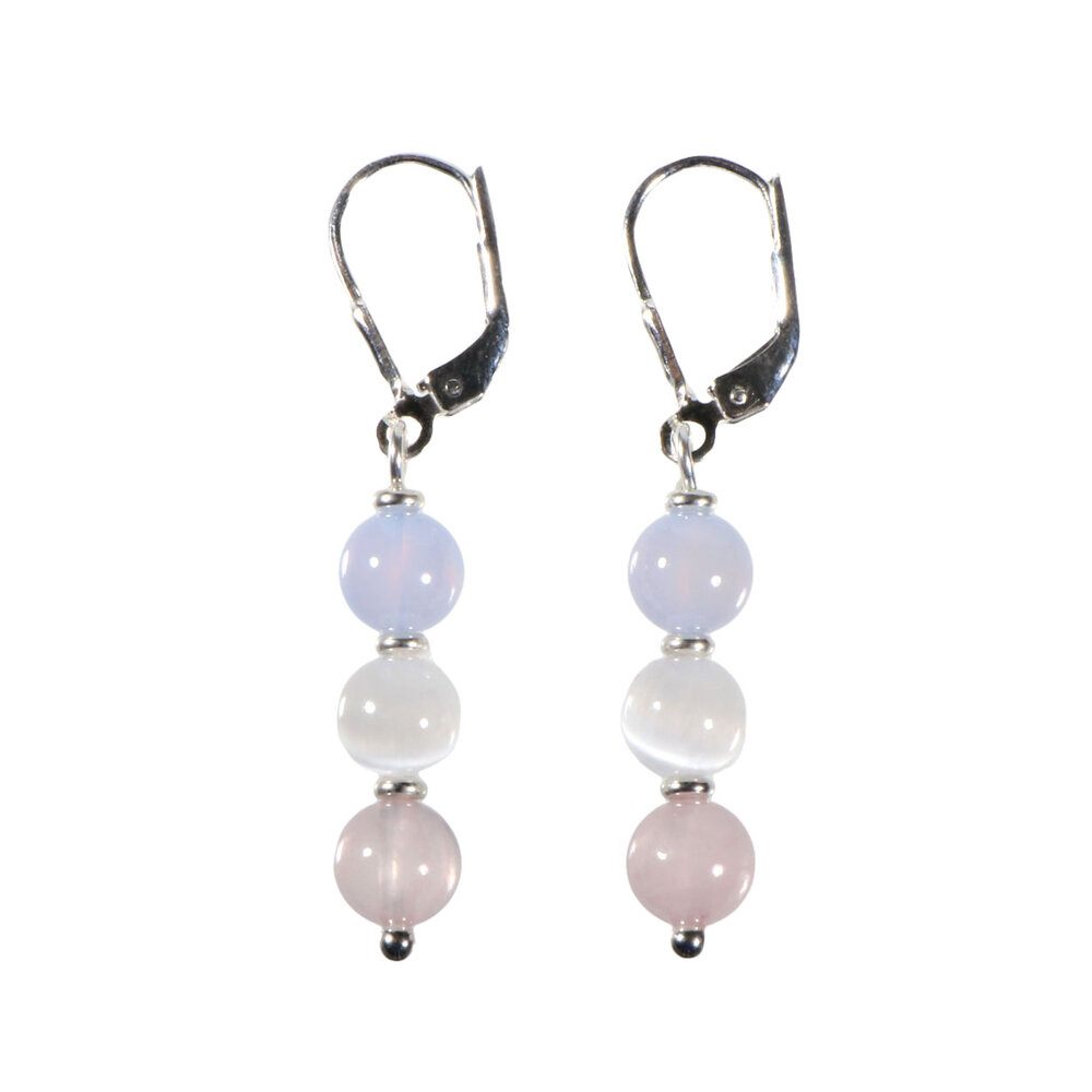 Zilveren oorbellen engel 6 mm kralen Zilveren oorbellen engel 6 mm kralen