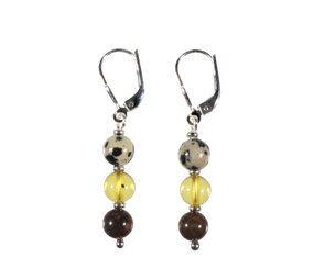 Zilveren oorbellen geborgen & veilig voelen 6 mm kralen Zilveren oorbellen geborgen & veilig voelen 6 mm kralen