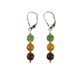 Zilveren oorbellen goede reis 6 mm kralen Zilveren oorbellen goede reis 6 mm kralen