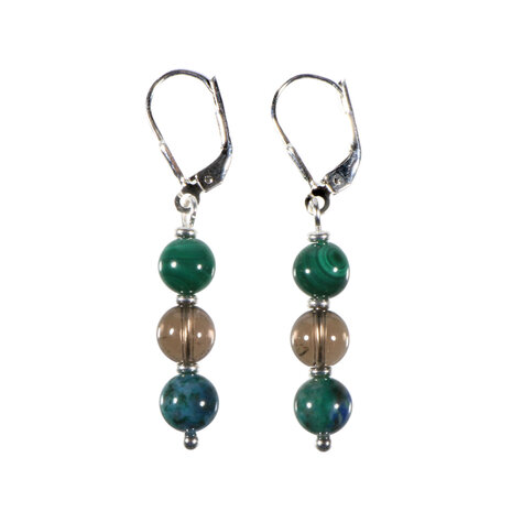 Zilveren oorbellen reuma en fibromyalgie 6 mm kralen