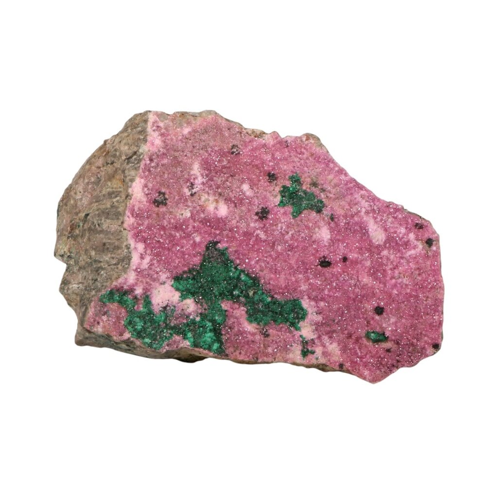 Calciet (cobalto) kristallen op matrix ruw 275 - 350 gram Calciet (cobalto) kristallen op matrix ruw 275 - 350 gram