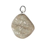 Aventurijn (wit) hanger met zilveren oogje