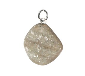 Aventurijn (wit) hanger met zilveren oogje