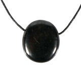 Shungiet hanger ovaal klein doorboord