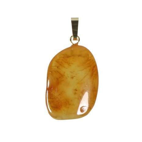 Barnsteen hanger met 14k gouden oogje