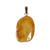 Barnsteen hanger met 14k gouden oogje Barnsteen hanger met 14k gouden oogje