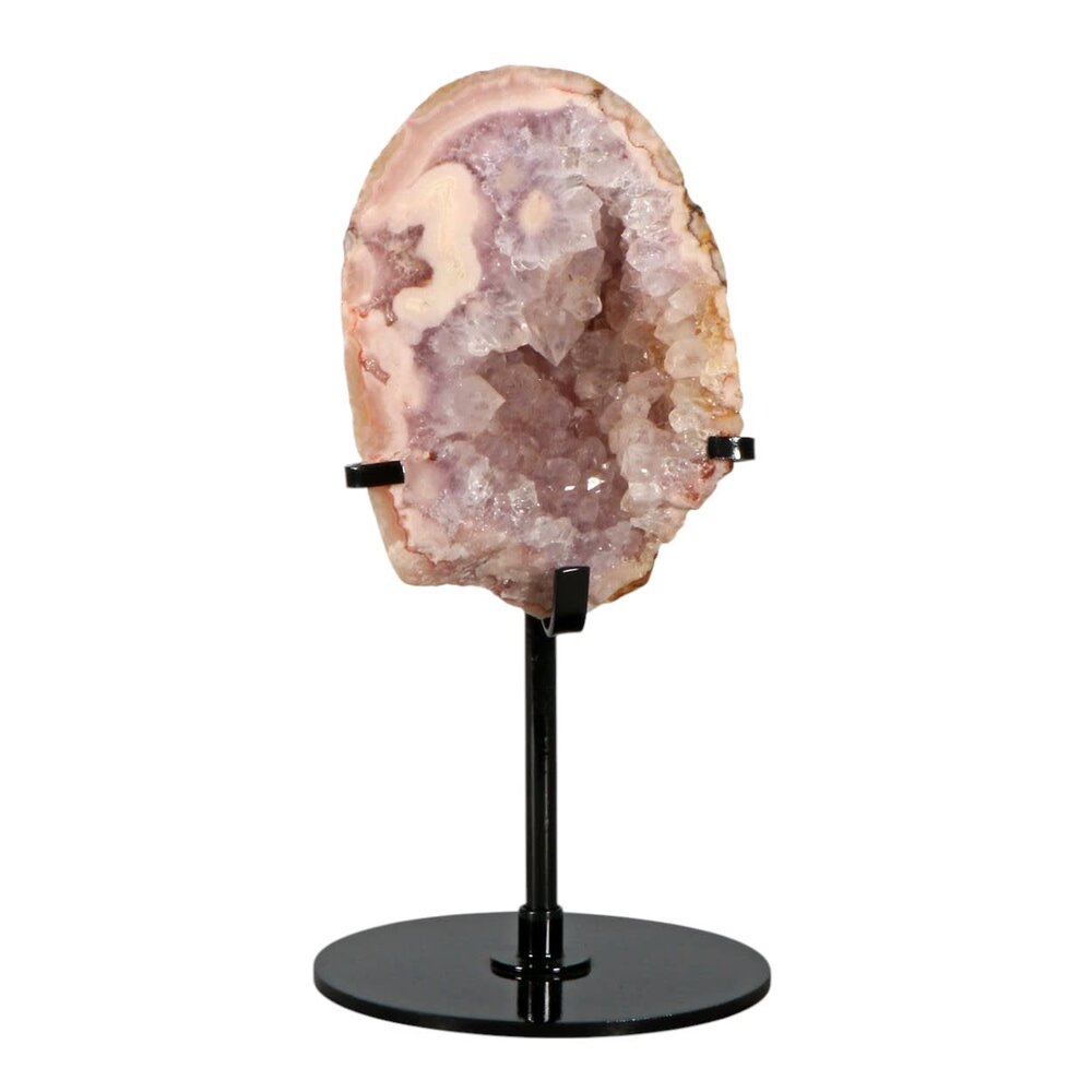 Amethist (roze) A-kwaliteit op standaard 9 x 6,5 x 3 cm | 350 gram Amethist (roze) A-kwaliteit op standaard 9 x 6,5 x 3 cm | 350 gram