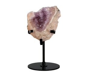 Amethist (roze) A-kwaliteit op standaard 8 x 8 x 4 cm | 427 gram Amethist (roze) A-kwaliteit op standaard 8 x 8 x 4 cm | 427 gram