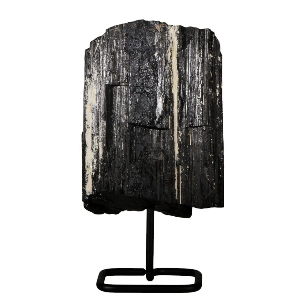 Toermalijn (zwart) ruw op standaard 17 x 13 x 9,5 cm | 3948 gram Toermalijn (zwart) ruw op standaard 17 x 13 x 9,5 cm | 3948 gram