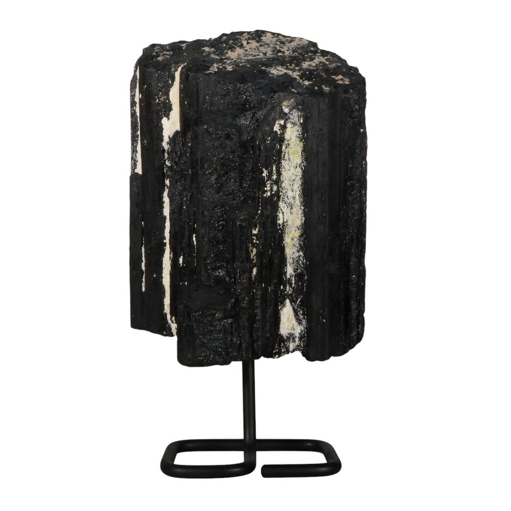 Toermalijn (zwart) ruw op standaard 17 x 13 x 9,5 cm | 3948 gram Toermalijn (zwart) ruw op standaard 17 x 13 x 9,5 cm | 3948 gram