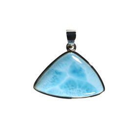 Zilveren hanger larimar | driehoek 2,2 x 3,5 cm Zilveren hanger larimar | driehoek 2,2 x 3,5 cm