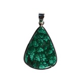 Zilveren hanger malachiet | druppel 3,2 x 2,4 cm Zilveren hanger malachiet | druppel 3,2 x 2,4 cm
