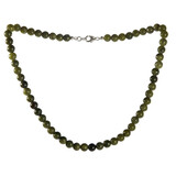 Jade (Canadees) (serpentijn) ketting 8 mm kralen Jade (Canadees) (serpentijn) ketting 8 mm kralen