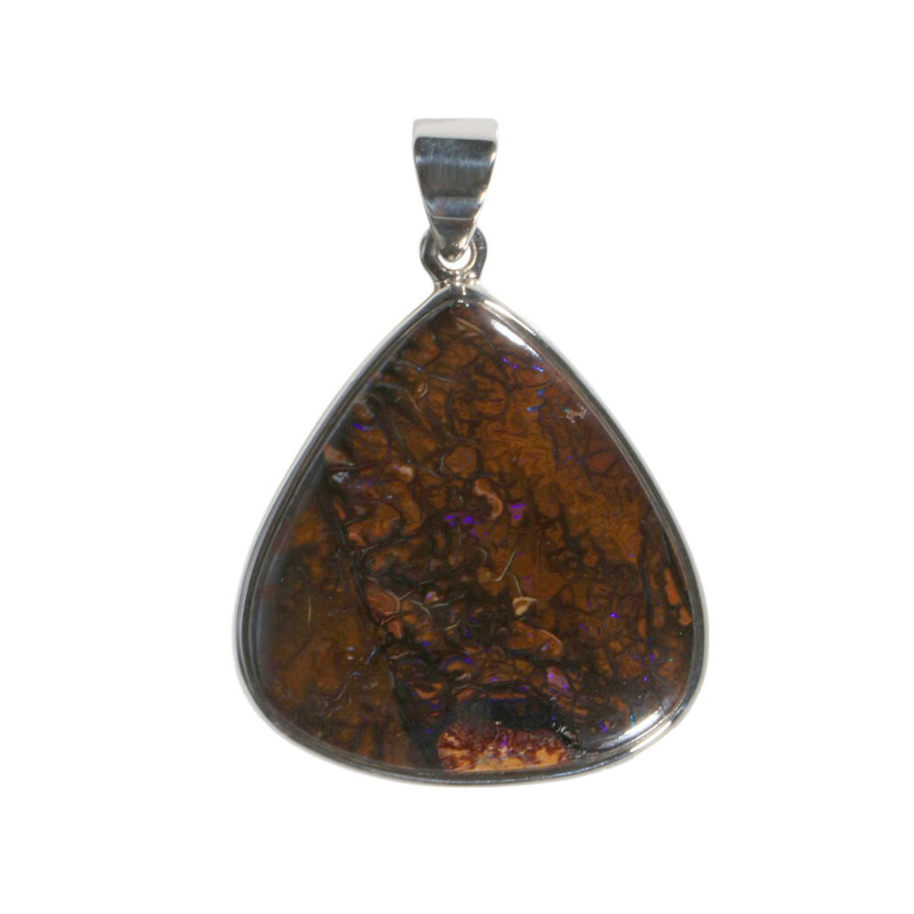 Zilveren hanger opaal (Boulder) | druppel 3 x 2,8 cm Zilveren hanger opaal (Boulder) | druppel 3 x 2,8 cm