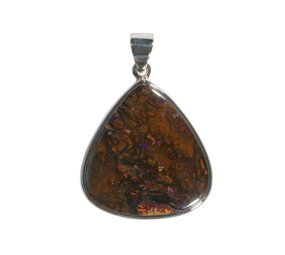 Zilveren hanger opaal (Boulder) | druppel 3 x 2,8 cm Zilveren hanger opaal (Boulder) | druppel 3 x 2,8 cm