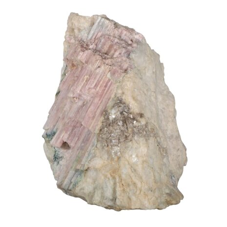 Toermalijn (roze/blauw) met lepidoliet (unicorn stone) ruw 18 x 14,5 x 12 cm | 2309 gram