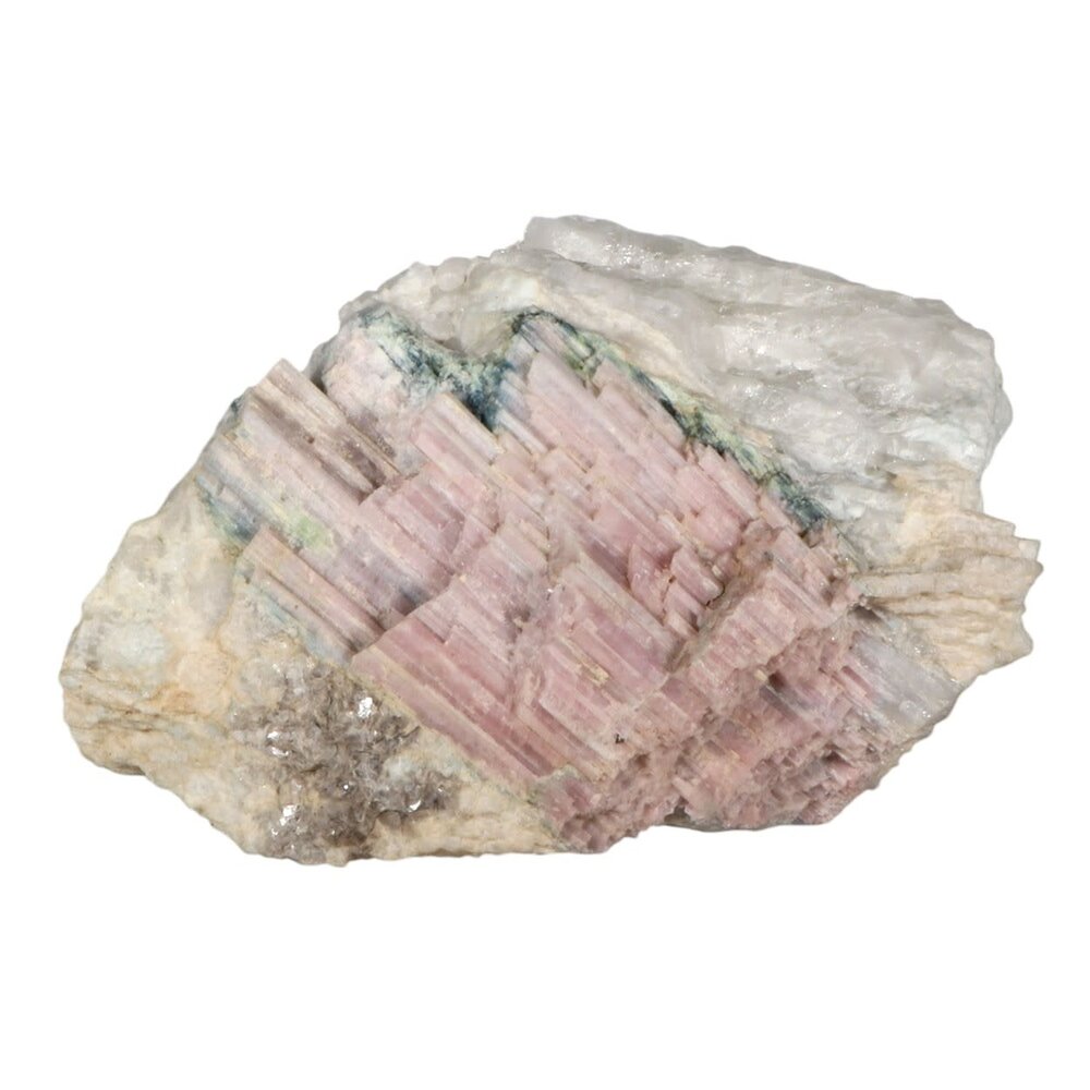Toermalijn (roze/blauw) met lepidoliet (unicorn stone) ruw 18 x 14,5 x 12 cm | 2309 gram