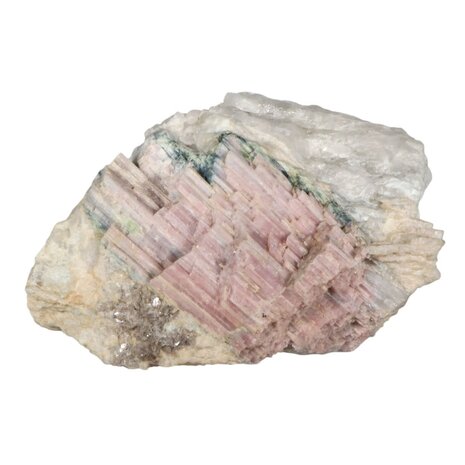 Toermalijn (roze/blauw) met lepidoliet (unicorn stone) ruw 18 x 14,5 x 12 cm | 2309 gram