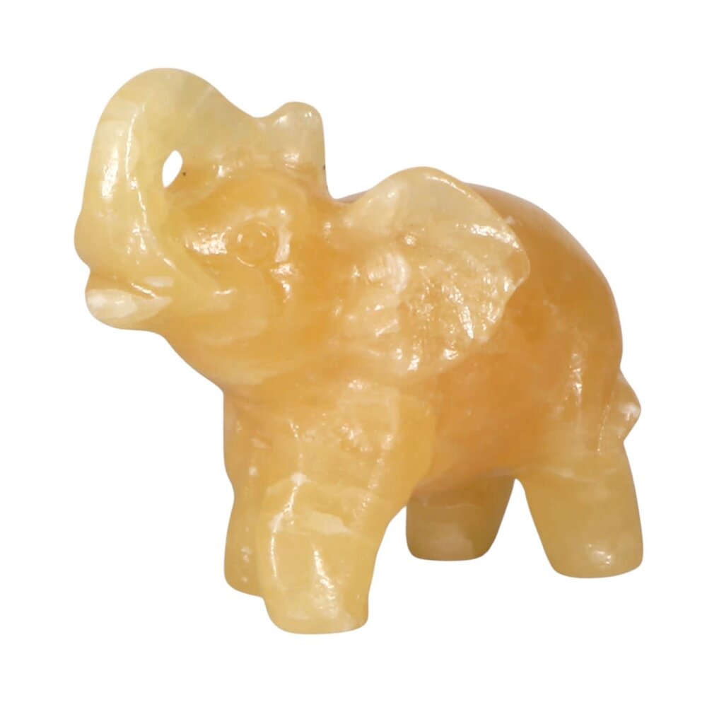 Calciet (oranje) olifant 6 x 4 x 2,2 cm Calciet (oranje) olifant 6 x 4 x 2,2 cm