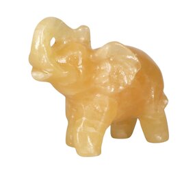 Calciet (oranje) olifant 6 x 4 x 2,2 cm Calciet (oranje) olifant 6 x 4 x 2,2 cm