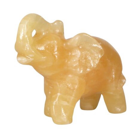 Calciet (oranje) olifant 6 x 4 x 2,2 cm Calciet (oranje) olifant 6 x 4 x 2,2 cm