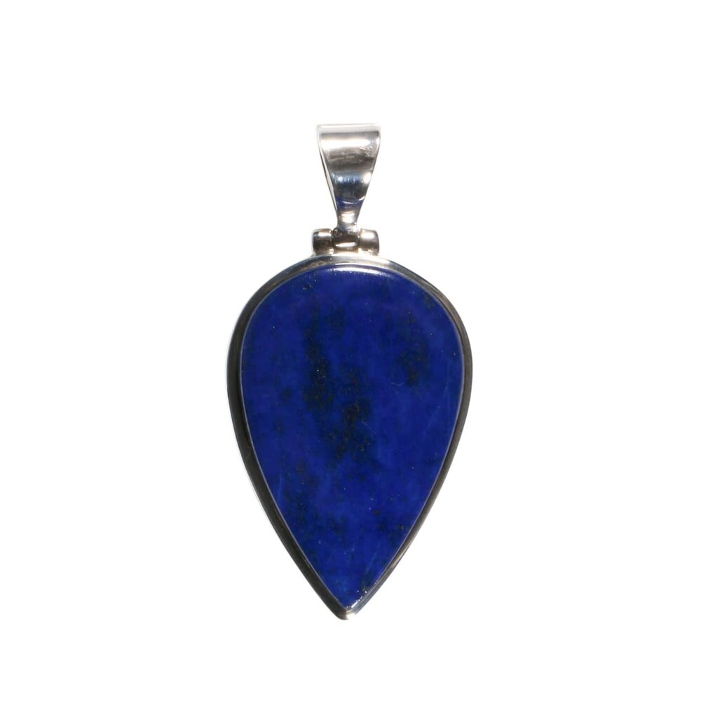 Zilveren hanger lapis lazuli | druppel 3 x 1,9 cm