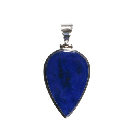 Zilveren hanger lapis lazuli | druppel 3 x 1,9 cm