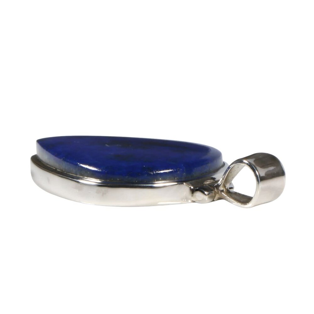 Zilveren hanger lapis lazuli | druppel 3 x 1,9 cm