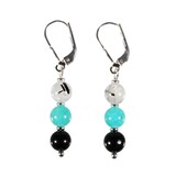 Zilveren oorbellen anti-straling 6 mm kralen Zilveren oorbellen anti-straling 6 mm kralen