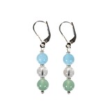 Zilveren oorbellen allergie & huid 6 mm kralen