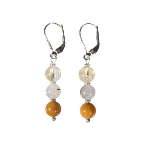 Zilveren oorbellen chronische vermoeidheid 6 mm kralen Zilveren oorbellen chronische vermoeidheid 6 mm kralen