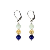 Zilveren oorbellen succes & welvaart 6 mm kralen Zilveren oorbellen succes & welvaart 6 mm kralen