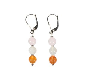 Zilveren oorbellen vruchtbaarheid 6 mm kralen Zilveren oorbellen vruchtbaarheid 6 mm kralen