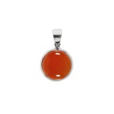 Zilveren hanger carneool | rond 1,6 cm Zilveren hanger carneool | rond 1,6 cm