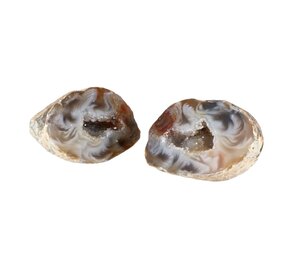Agaat geode paar klein Agaat geode paar klein