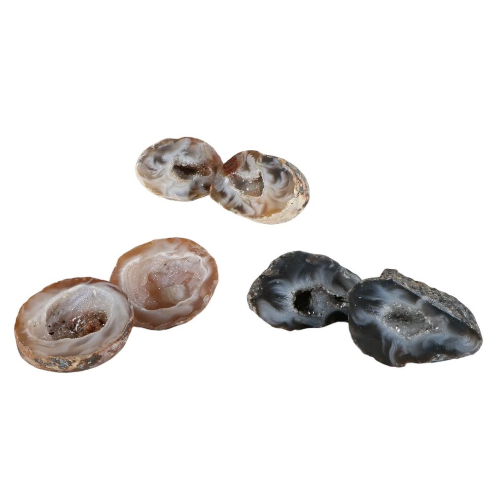 Agaat geode paar klein Agaat geode paar klein
