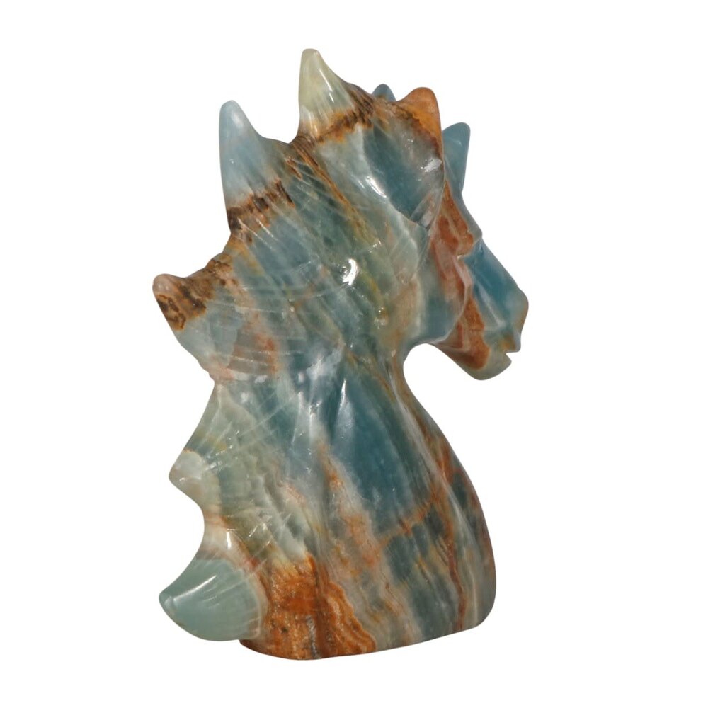 Aragoniet (blauw) eenhoorn 13 x 12 x 3 cm | 468 gram Aragoniet (blauw) eenhoorn 13 x 12 x 3 cm | 468 gram