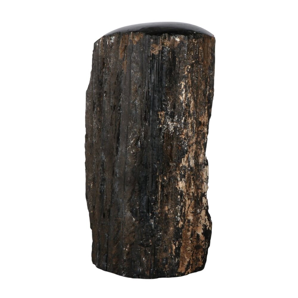 Toermalijn (zwart) 1 zijde gepolijst staand 12,5 x 7 x 5,5 cm | 938 gram