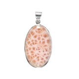 Zilveren hanger natroliet | ovaal 3,5 x 2,2 cm Zilveren hanger natroliet | ovaal 3,5 x 2,2 cm