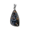 Zilveren hanger pietersiet (blauw) | druppel 3,4 x 1,8 cm Zilveren hanger pietersiet (blauw) | druppel 3,4 x 1,8 cm
