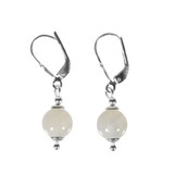 Zilveren oorbellen maansteen rond 8 mm Zilveren oorbellen maansteen rond 8 mm