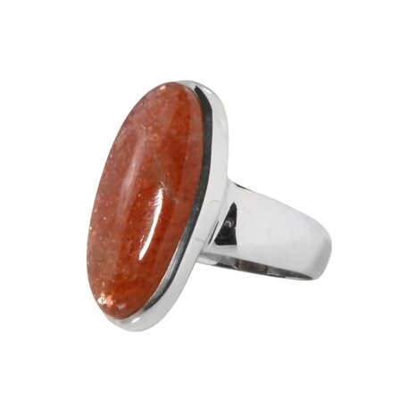 Zilveren ring zonnesteen maat 18 1/2 | ovaal 2,5 x 1,3 cm Zilveren ring zonnesteen maat 18 1/2 | ovaal 2,5 x 1,3 cm