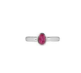 Zilveren ring toermalijn (roze) maat 18 1/2 | ovaal 0,6 x 0,4 cm Zilveren ring toermalijn (roze) maat 18 1/2 | ovaal 0,6 x 0,4 cm
