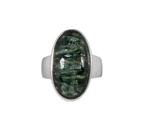 Zilveren ring serafiniet maat 18 1/2 | ovaal 2,1 x 1,2 cm Zilveren ring serafiniet maat 18 1/2 | ovaal 2,1 x 1,2 cm